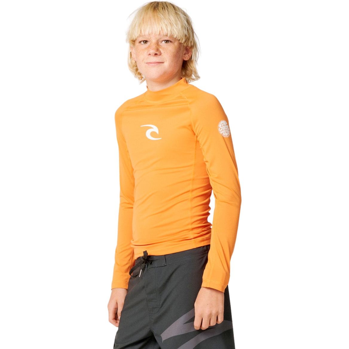 2026 Rip Curl Junior Waves UPF Langarm-Lycra-Weste 12VBRV - Vitamin C